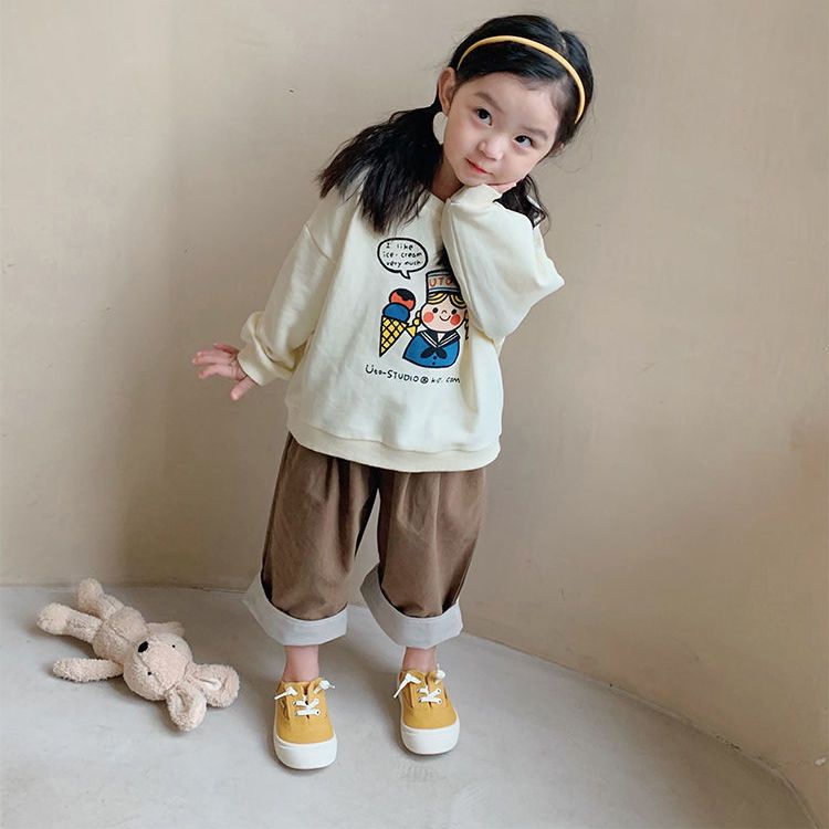 Hàng Mới Về Áo Sweater Cổ Tròn Phong Cách Nhật Bản Thời Trang Xuân Thu 2022 Cho Bé Gái