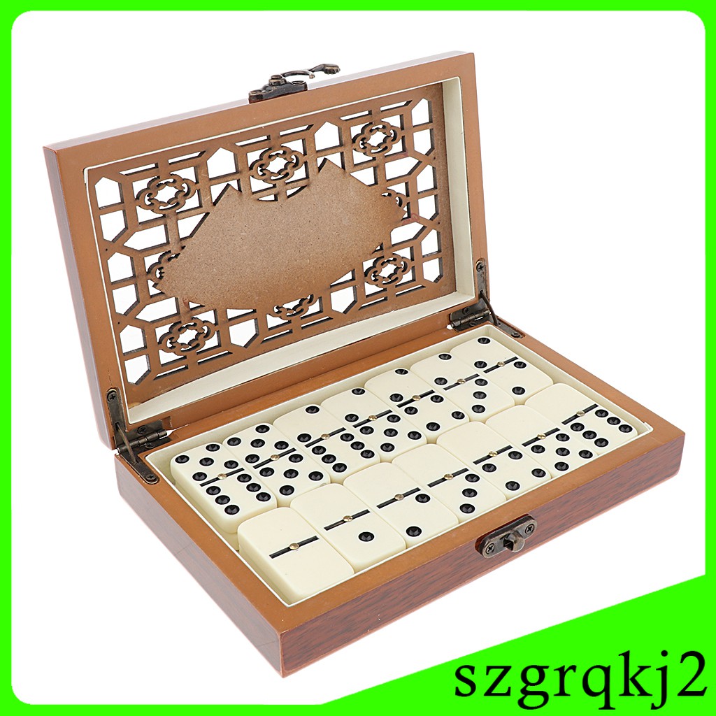 Hộp Gỗ Gồm 28 Quân Bài Domino Kèm Hộp Gỗ