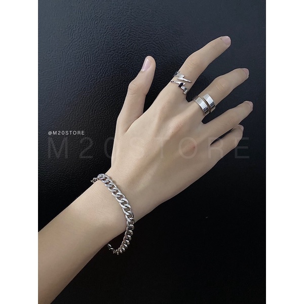 Nhẫn Titan Không Gỉ Basic, Nhẫn Unisex Dạng Xoắn Dành Cho Nam Nữ