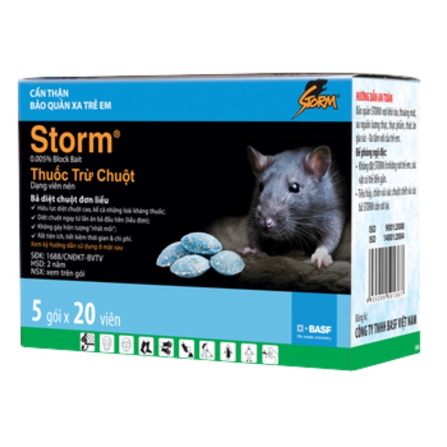 Diệt chuột Storm combo 5 gói