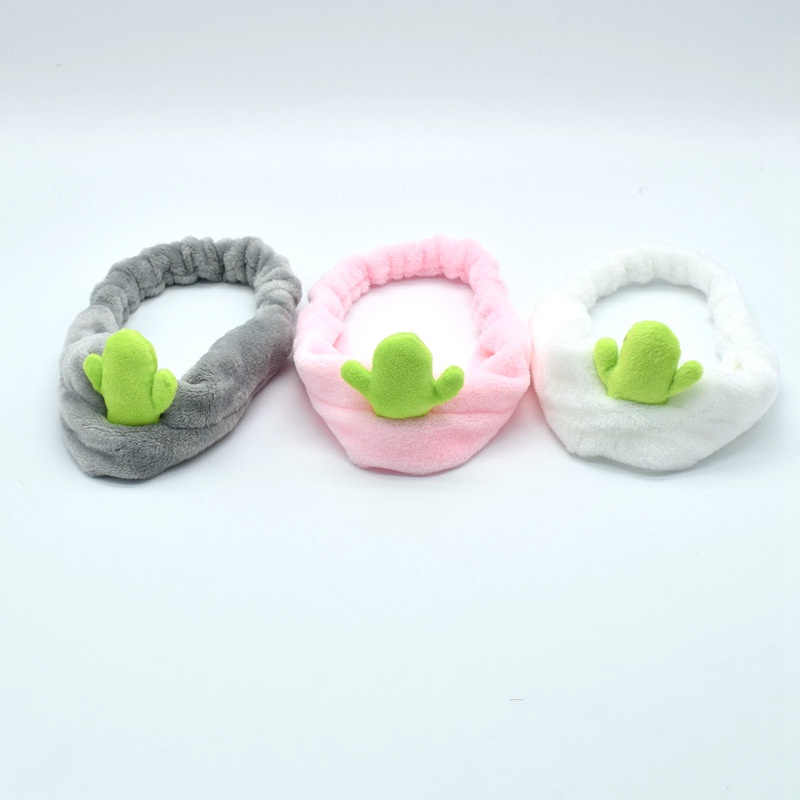 Băng đô rửa mặt / trang điểm phối tai thỏ/mắt lớn/mầm đậu xinh xắn kiểu Hàn Quốc cho nữ