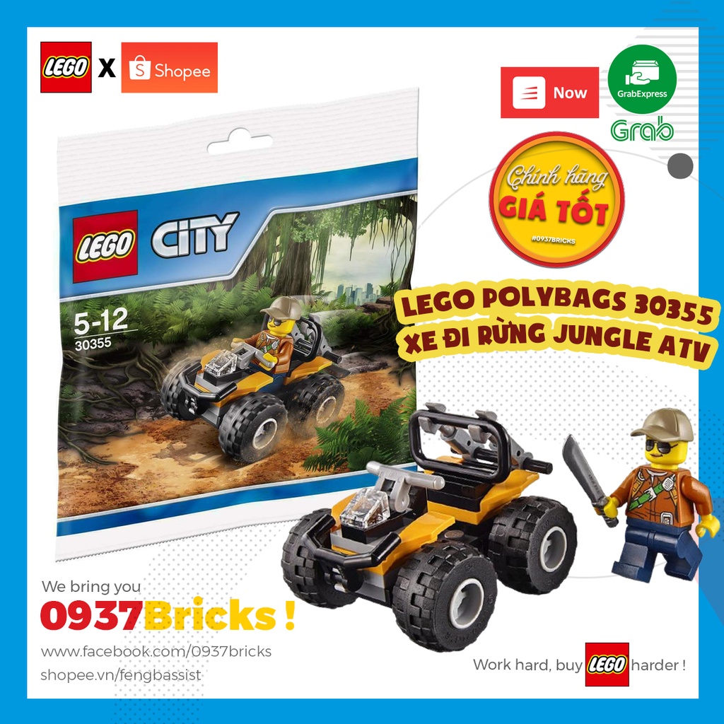 [CÓ SẴN] LEGO 30355 CITY Jungle ATV  - Bộ xếp hình Lego Xe đi rừng 0937Bricks