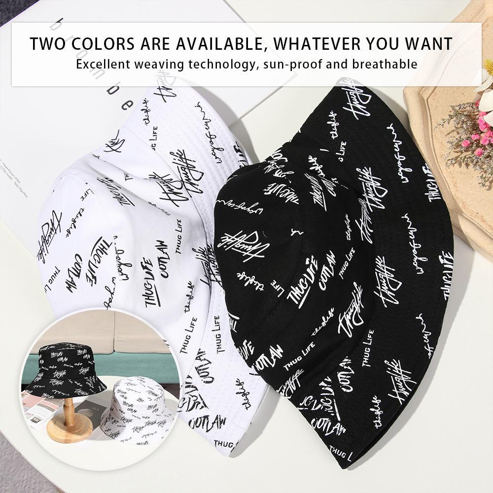 Mũ Bucket Hai Mặt Chất Liệu Cotton Phong Cách Hip Hop Cá Tính