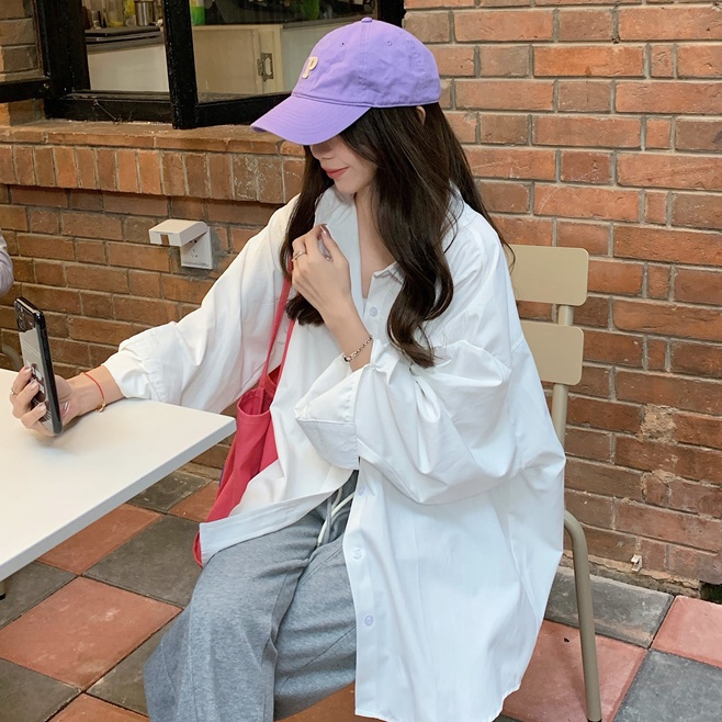 Áo Sơ Mi Nữ Tay Dài Kiểu Dáng retro Thời Trang Phong Cách Hàn Quốc