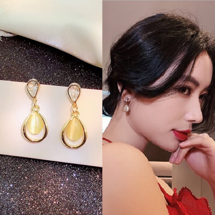Bông Tai Nữ Hình Giọt Nước, Khuyên Tai Nữ Hàn Quốc Sang Chảnh #V3.7