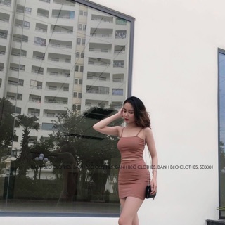 Set áo 2 dây chân váy body hình thật