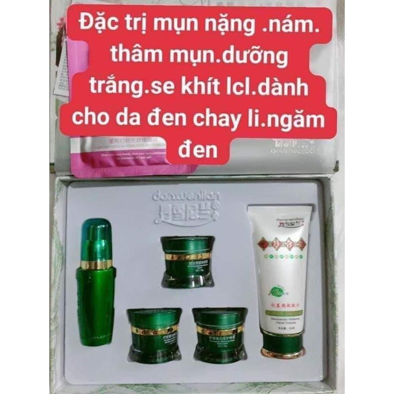 Hoàng Cung Xanh 5in1 Chính Hãng Danxuenilan Tặng 3 Kem Mini - Bộ Chăm Sóc Da Mụn