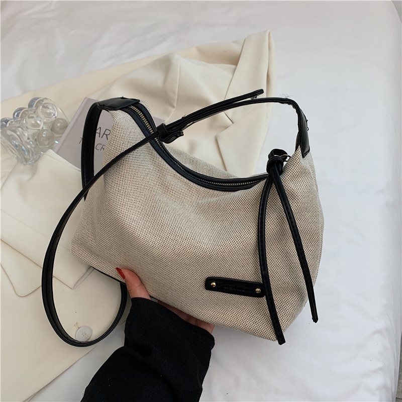 Túi đeo vai IELGY từ vải canvas thiết kế đơn giản thời trang dành cho nữ