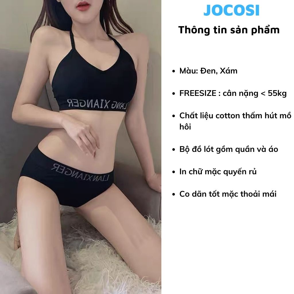 Bộ đồ lót nữ sexy siêu gợi cảm, áo bra nữ quyến rủ in chữ tạo điểm nhấn JOCOSI 3349 | BigBuy360 - bigbuy360.vn
