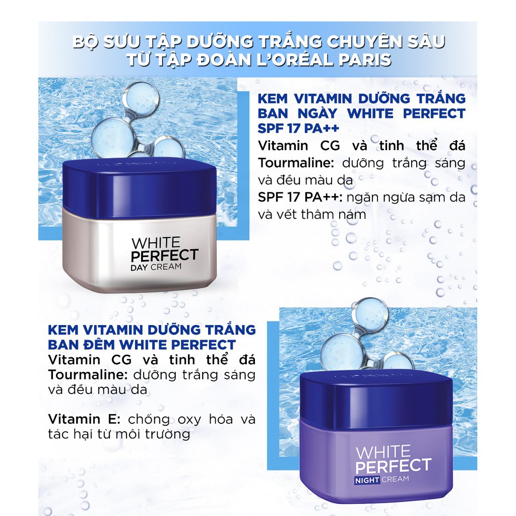 Kem Dưỡng Trắng Sáng L'Oreal White Perfect - Ngày SPF17 PA++ 50 ml