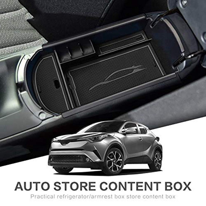 High Quality Car Plastic Storage Box for Toyota C-Hr Chr 2016 2017 2018 Black