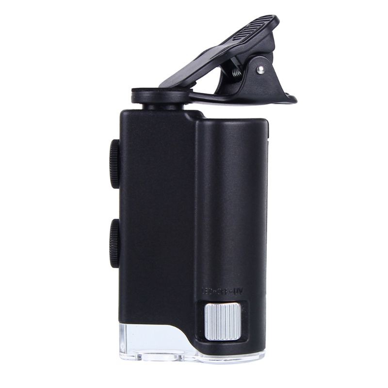 AOT.100X Portable Magnifying Glass Universal Mobile Phone Mini Clip LED Microscope