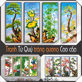 Tranh tứ quý, tranh treo tường decor, trang trí phòng khách