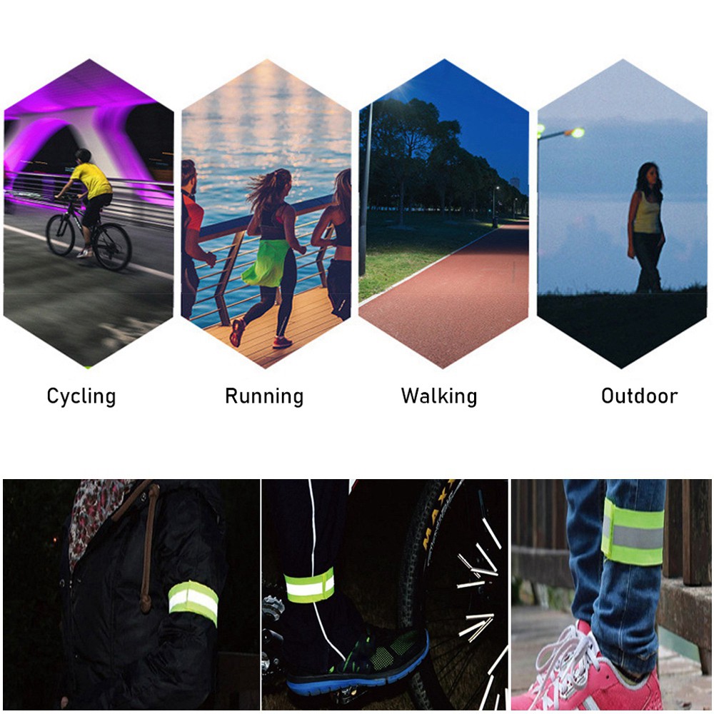 Băng đeo cổ tay phản quang in chữ thiết kế chất lượng cao