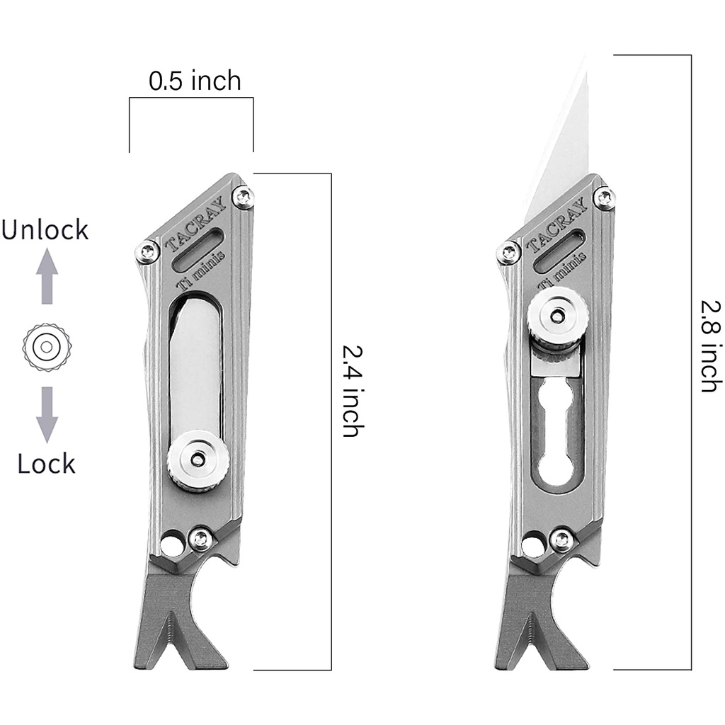 Rọc giấy treo móc khóa Tacray TR-MGD1902 Mini Titan/ Đồng