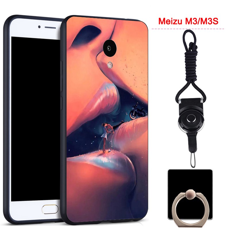 Ốp lưng silicon mềm in hình nhiều mẫu mã cho điện thoại Meizu M3/M3S