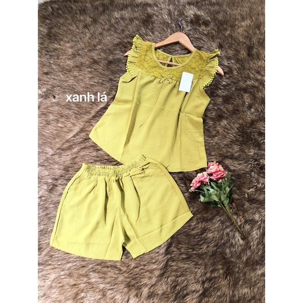 bộ đùi vải đũi đắp ren cubis shop