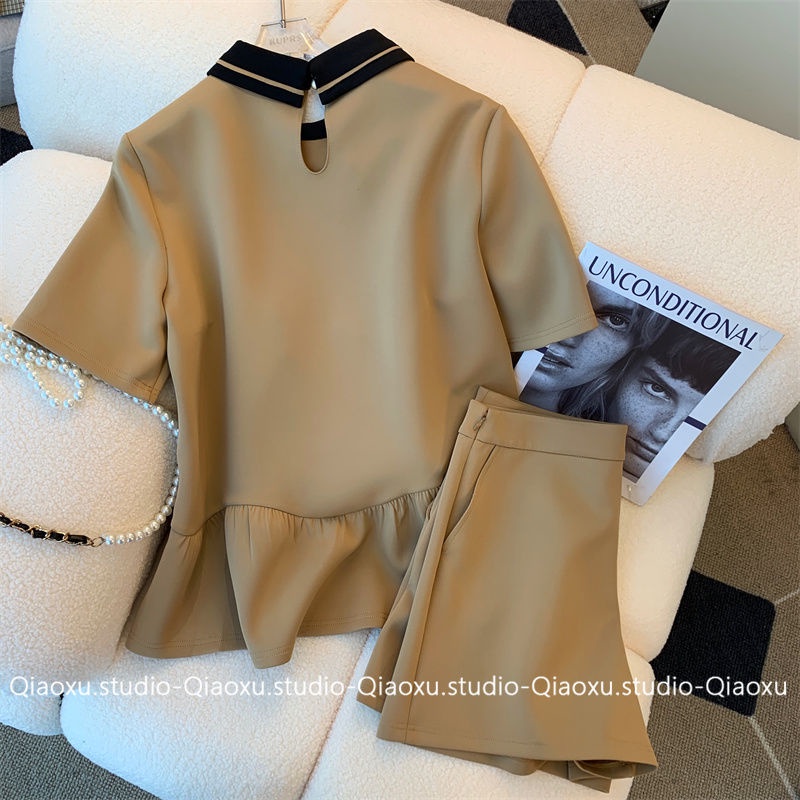 Bộ Trang Phục Hai Mảnh Gồm Áo Tay Ngắn Và Quần Ngắn Phong Cách Phương Tây Thời Trang Mùa Hè Hàng Mới Dành Cho Nữ 2022
