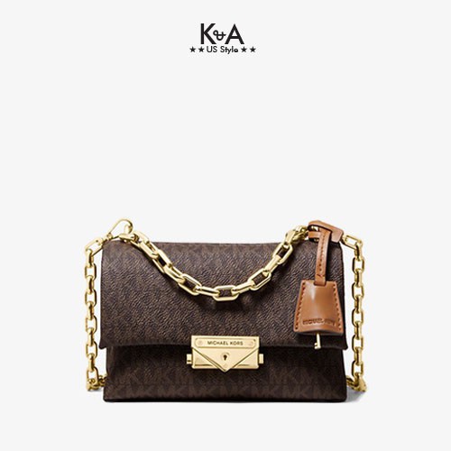 Túi xách Michael Kors hàng hiệu nữ Cece Mini Brown Xs Chain Xbody Bag, túi xách Michael Kors hàng hiệu nữ