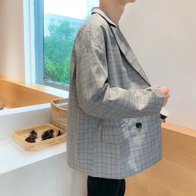 Áo Blazer Nam Dài Tay 2 Lớp Màu Nâu Đen phong cách Hàn Quốc Dáng Rộng Retro BZ001 M.RO Mrhero | BigBuy360 - bigbuy360.vn