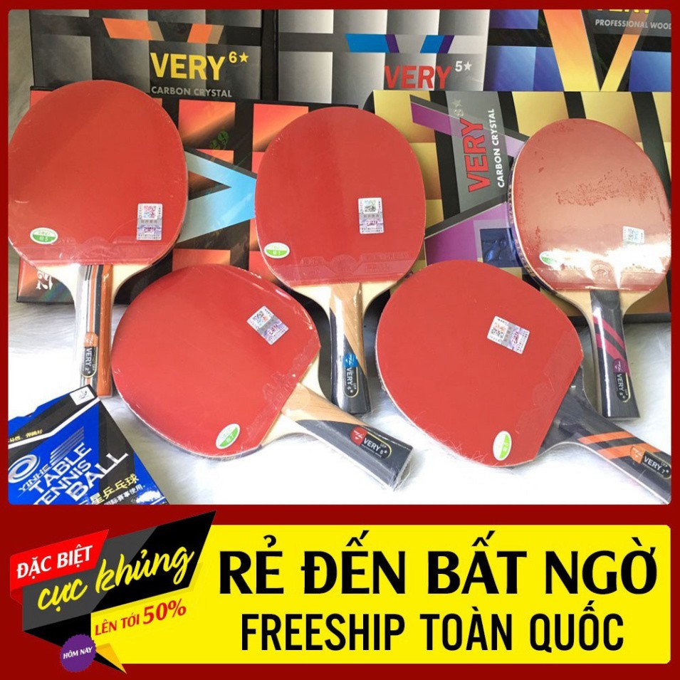 Vợt bóng bàn 729 [Free Ship] - VERY 2 sao, 5 sao, 6 sao, 7 sao, 8 sao giá rẻ cao cấp (1 chiếc) ..