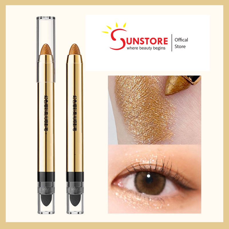Bút phấn mắt trang điểm phấn mắt hai đầu lấp lánh  tạo lớp trang điểm mắt sáng bóng - sunstore.office