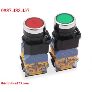Nút ấn nhả có đèn la38-11d- 220v phi 22mm
