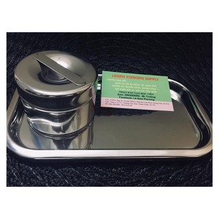 Khay + cốc inox