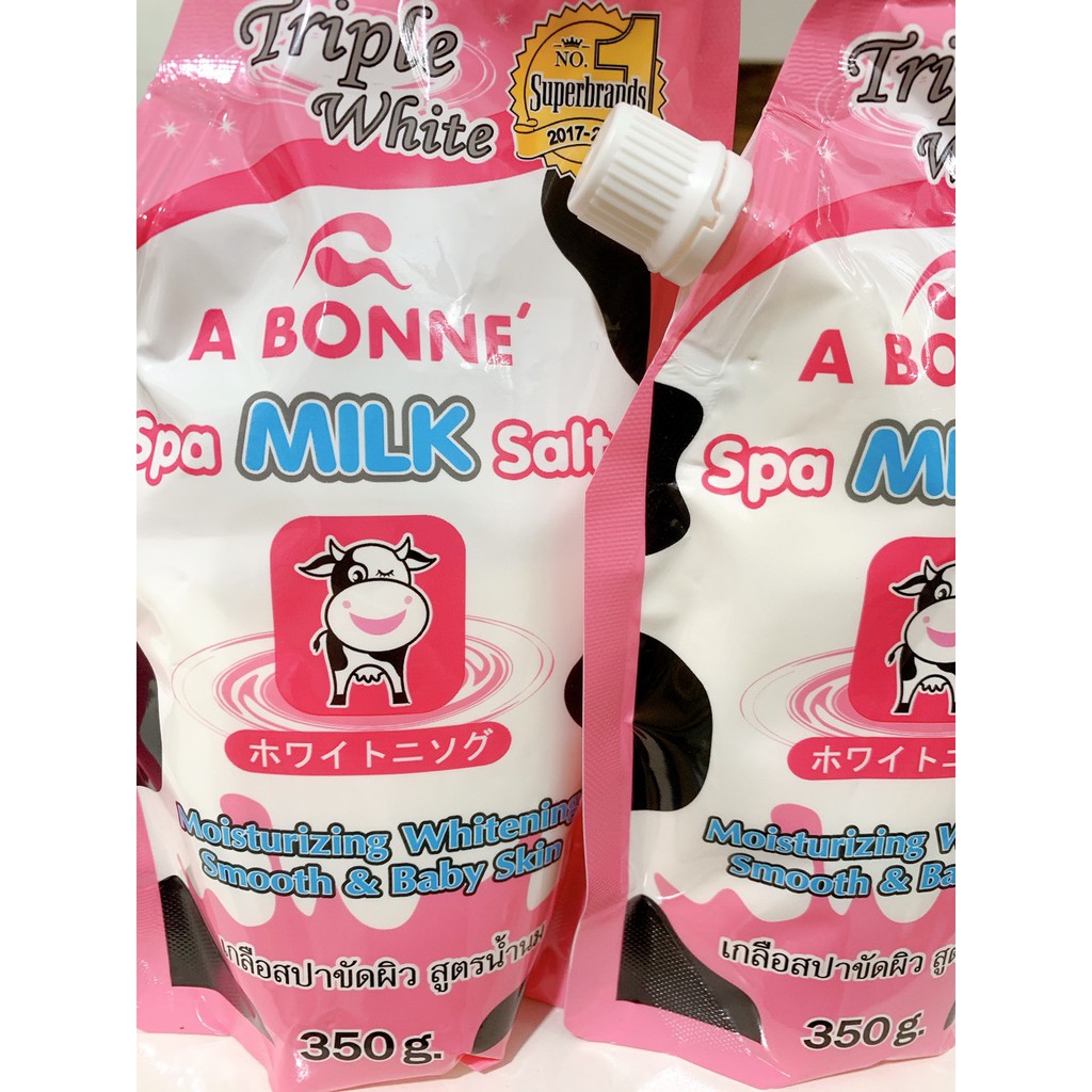 Muối tắm sữa bò tẩy tế bào chết A Bonne Spa Milk Salt Thái 350g