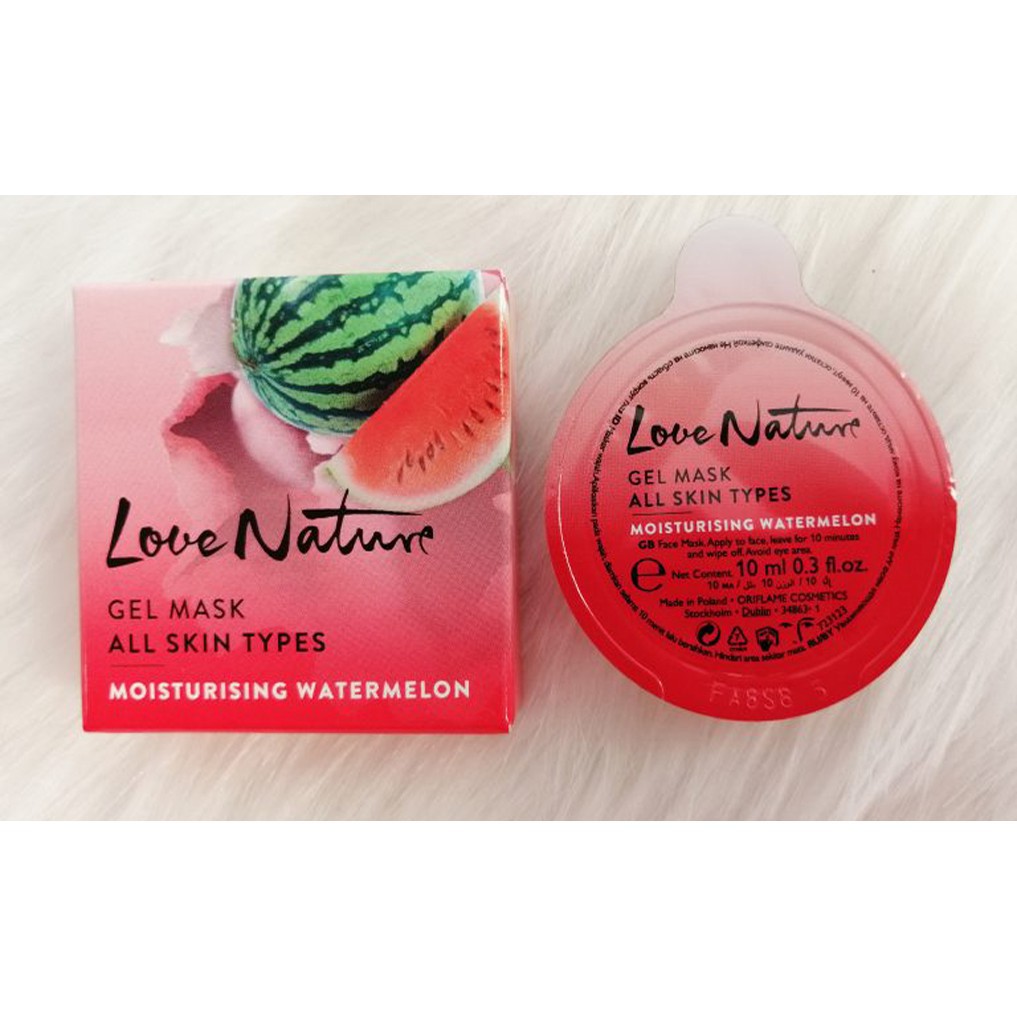 Mặt nạ dưỡng ẩm chứa chiết xuất hạt Dứa Hấu - Love N.ature Gel Mask All Skin Types M.oisturising Watermelon