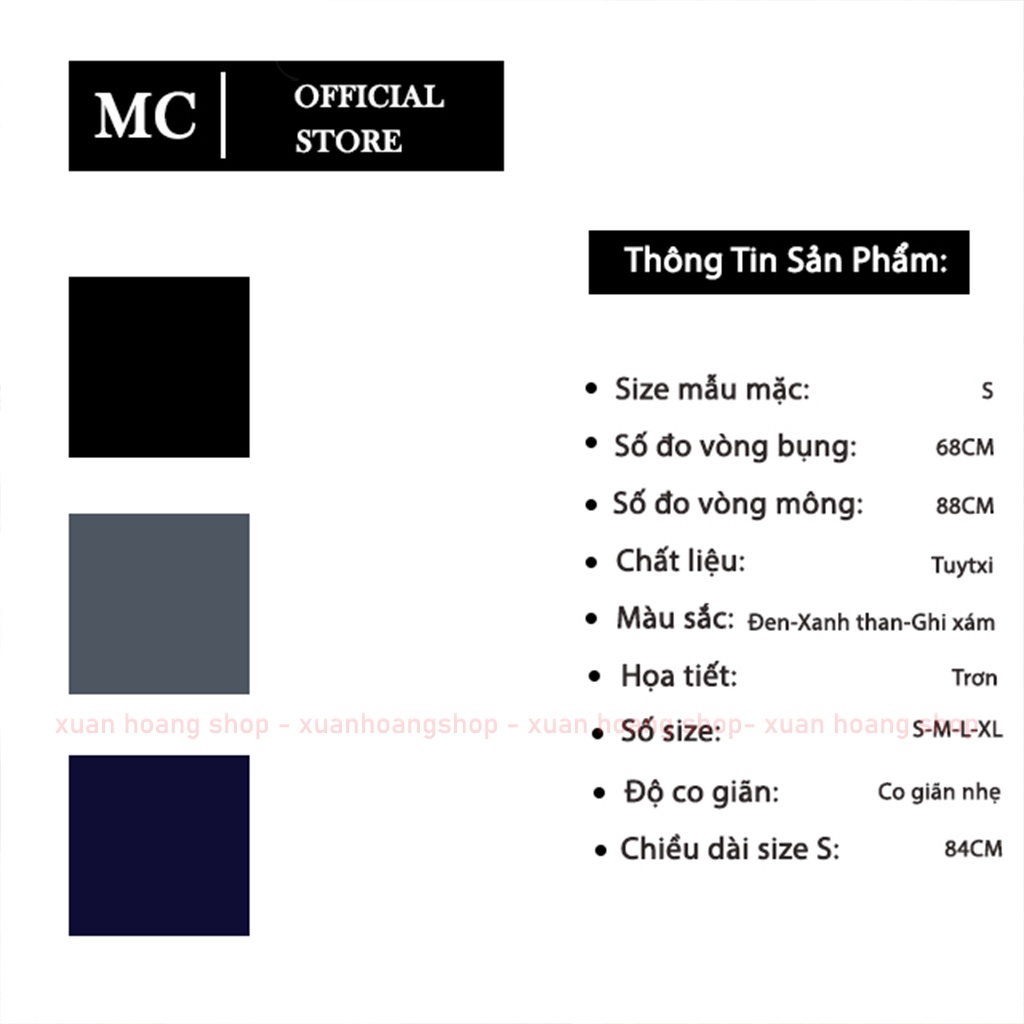 Quần Tây Nữ Công Sở Baggy Mc Fashion Đen, Ghi Sáng, Xanh Than Q0482