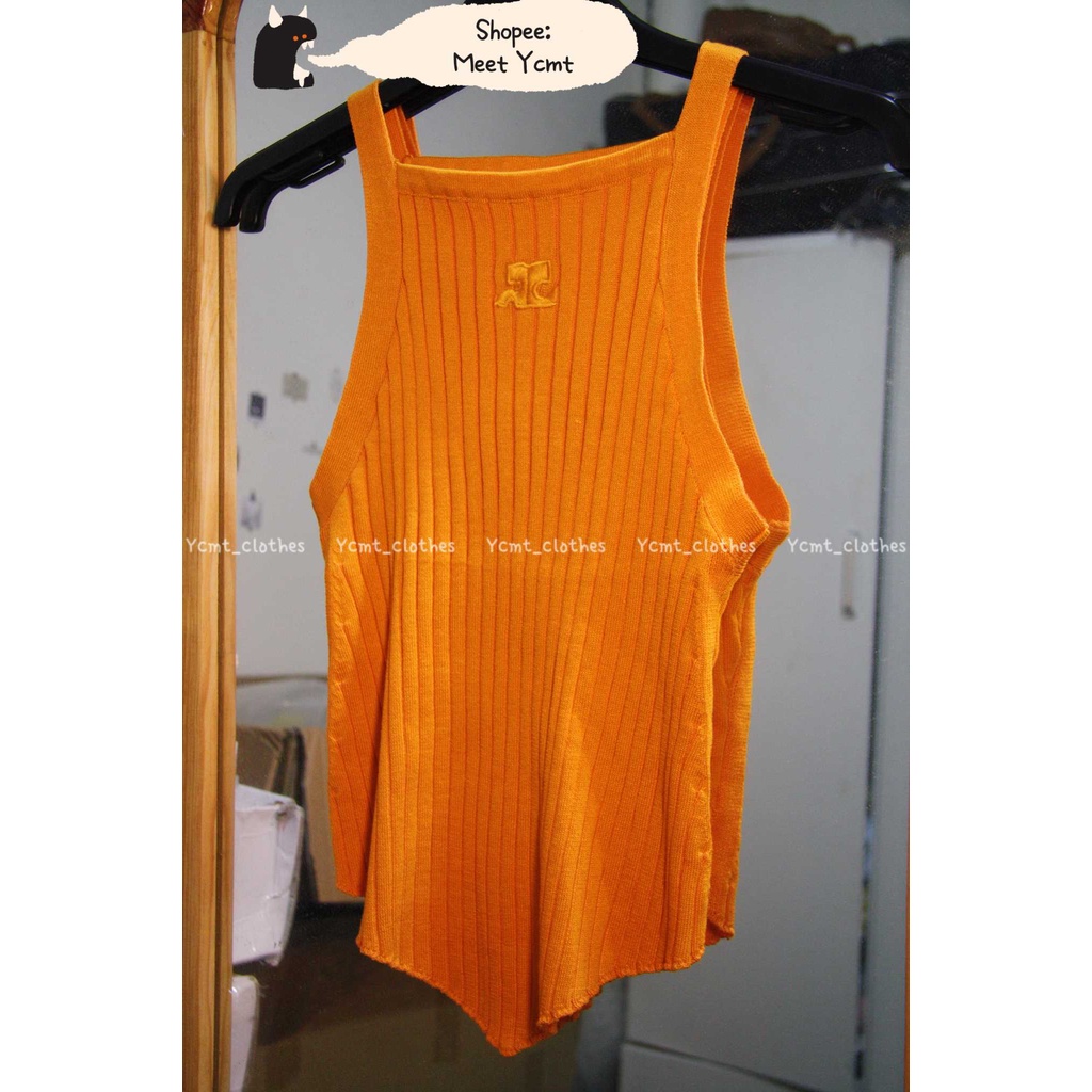 Áo yếm 2 dây màu cam cheap moment giống Jennie và Jisoo Blackpink