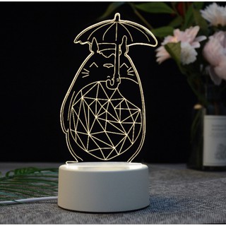Đèn led 3D mẫu Totoro 1- 3-7-16 màu