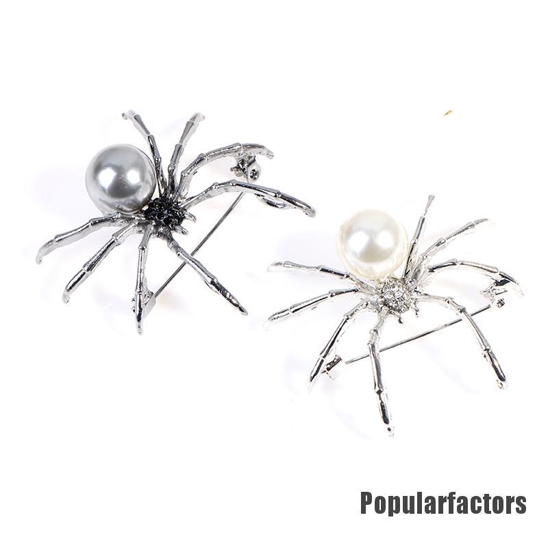 1 Ghim Cài Áo Hình Nhện Đính Ngọc Trai Nhân Tạo