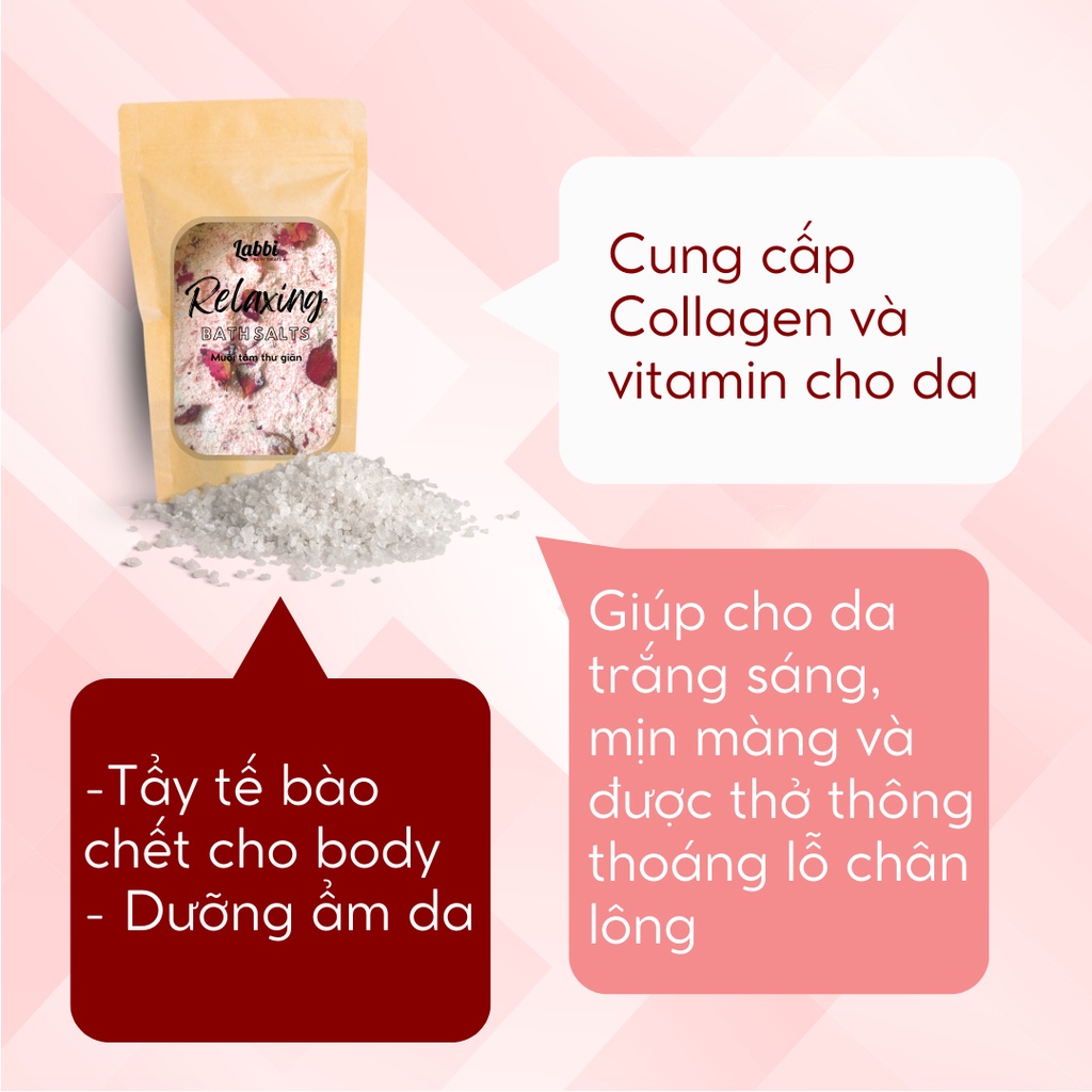 ROSE DUST [Labbi] Relaxing Bath Salt / Muối thư giãn dưỡng da