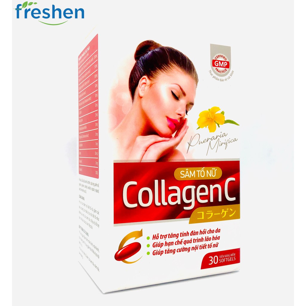 sâm tố nữ collagenC - hỗ trợ tăng tính đàn hồi cho da, giúp hạn chế quá trình lão hóa da, tăng cường nội tiết tố nữ