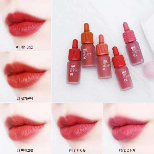 [HÀNG NHẬP KHẨU CHÍNH HÃNG 100%]Son Kem Lì Peripera Ink Velvet Lip Tint New 2019