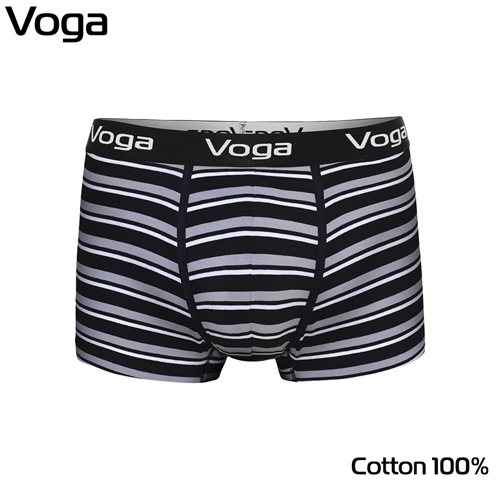Quần lót nam kiểu boxer briefs ống ngắn Voga sọc thun cotton 100% thoáng mát sành điệu