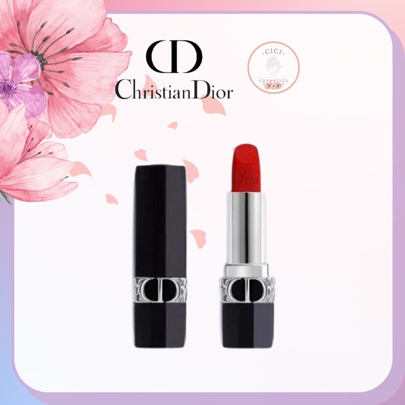 Son Dior Rouge Matte 999 size mini 1.5g unbox- Velvet 999 fullsize unbox