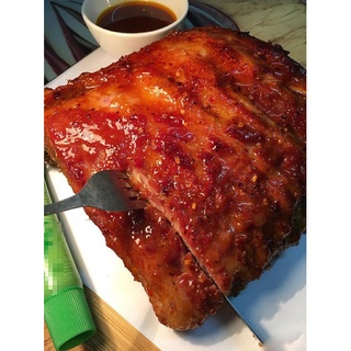 Sườn heo tảng ướp bbq