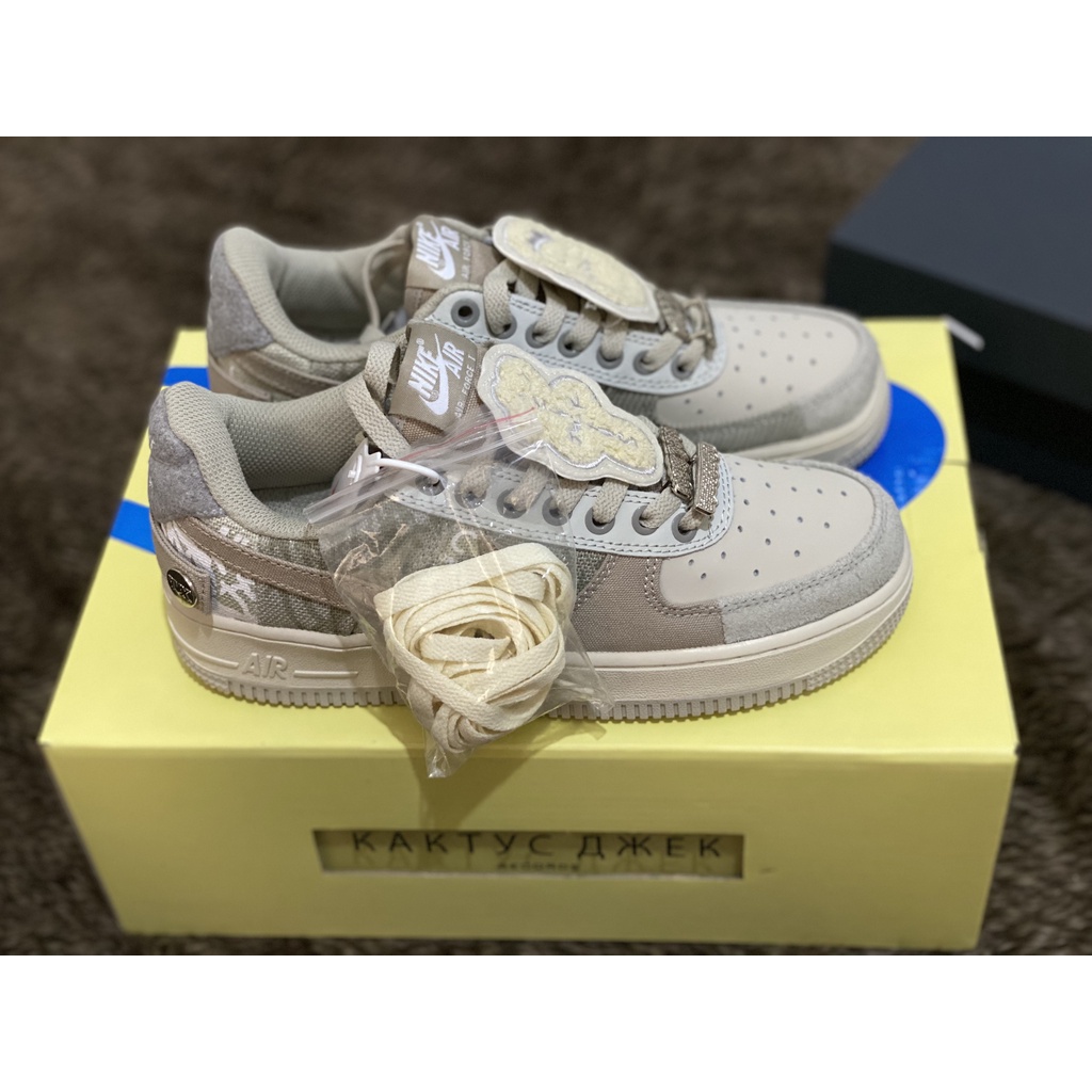 giày Thể Thao Travis Scott AF1 Grey Bản S.C Đầy Đủ Phụ Kiện- Hàng chuẩn Full Box+ tặng kèm Box BV