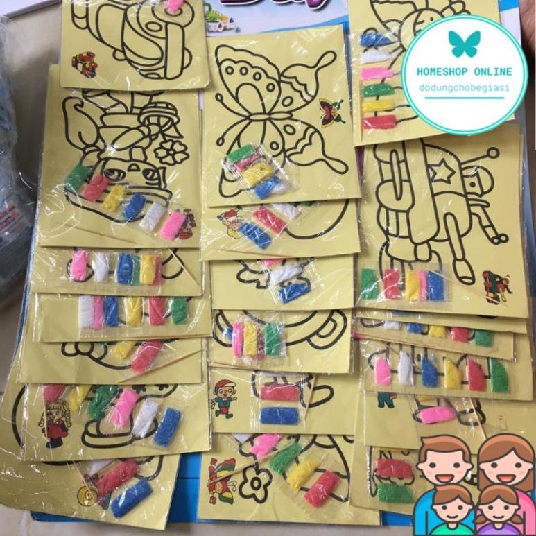 Combo 10 Tranh cát đáng yêu cho bé size A4, A5, A6