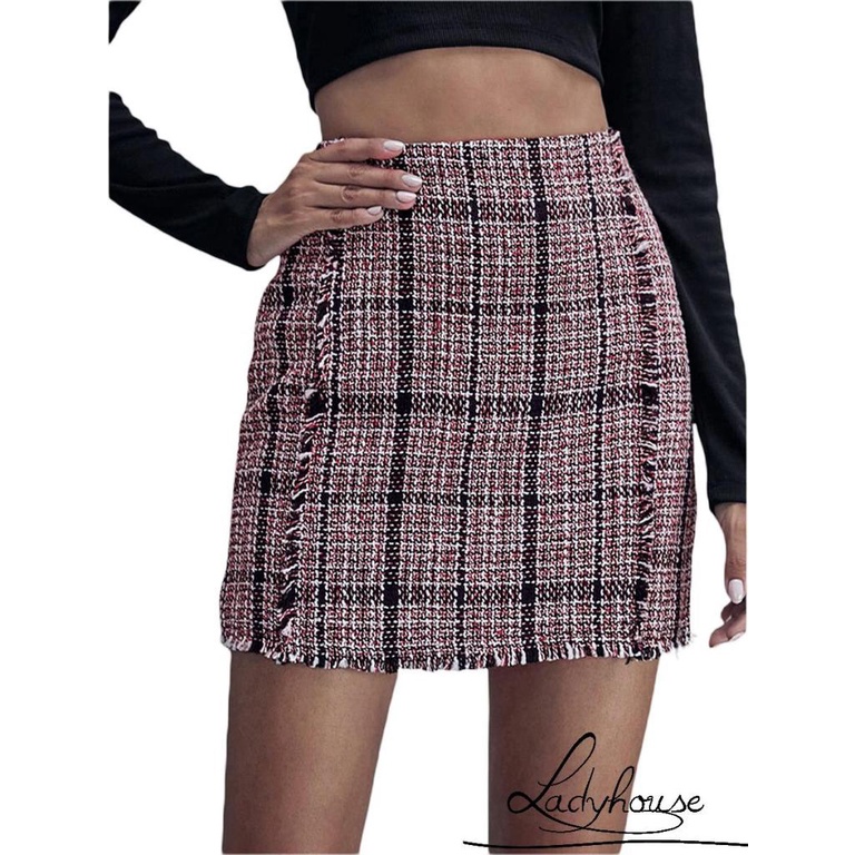 Chân Váy Chữ A Lưng Cao Họa Tiết Kẻ Sọc Thời Trang Mùa Hè Dành Cho Nữ Size XS / S / M / L