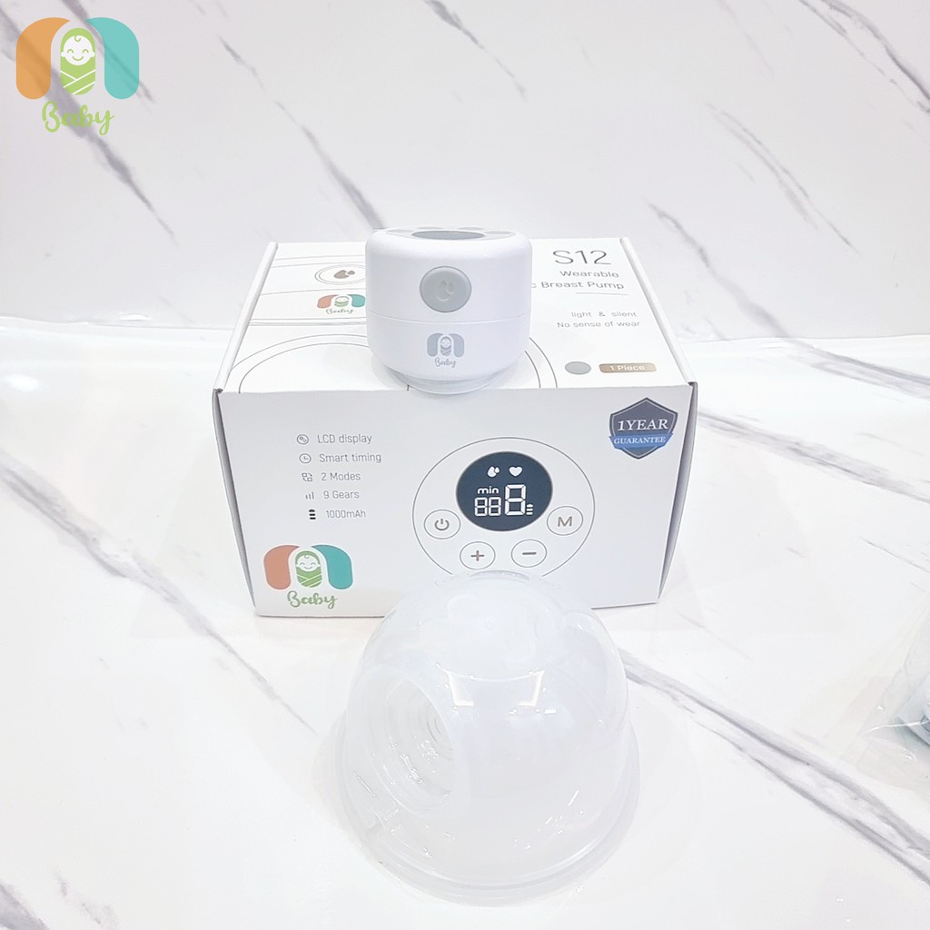 [BH 12th] Máy Hút Sữa Rảnh Tay Không Dây mini tích điện MBABY, 18 cấp độ màn hình LCD