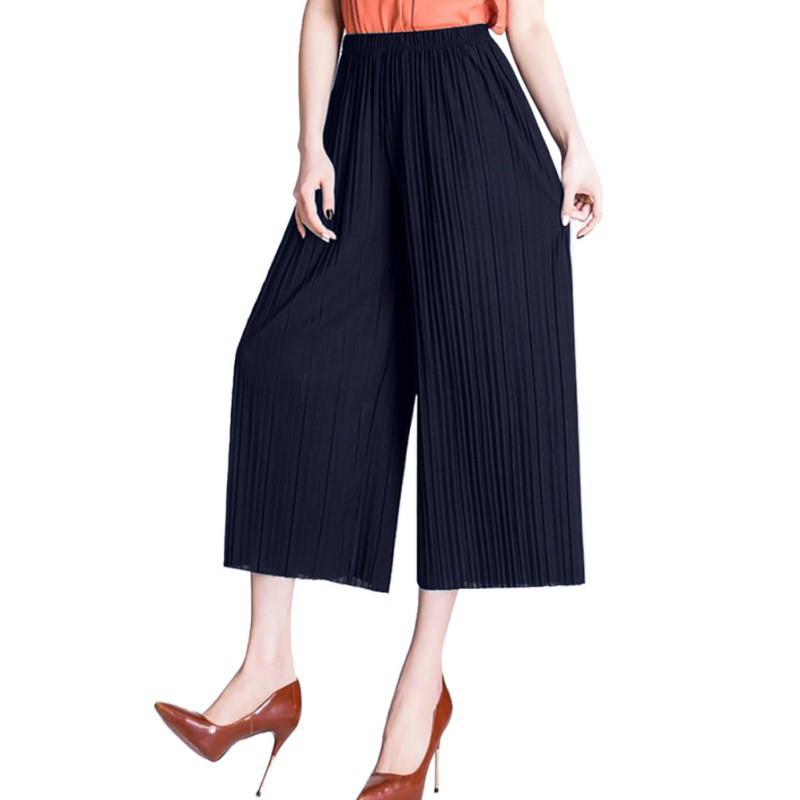Rerela High Waist Wide leg Pleated Pants Ninth Pants Palazo Pants Trousers | BigBuy360 - bigbuy360.vn