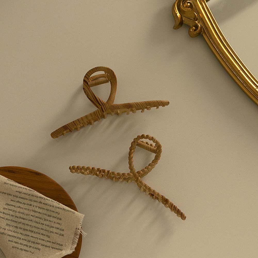 Kẹp Tóc Kim Loại Vân Gỗ Kiểu Dáng Vintage Thời Trang Thu Đông 2life