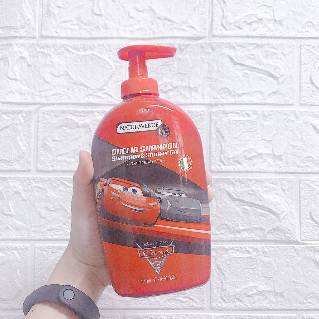 (Xả hàng) Gel tắm gội trẻ em Sodico Car3 chiết xuất hoa cúc Địa Trung Hải, cúc La Mã hữu cơ