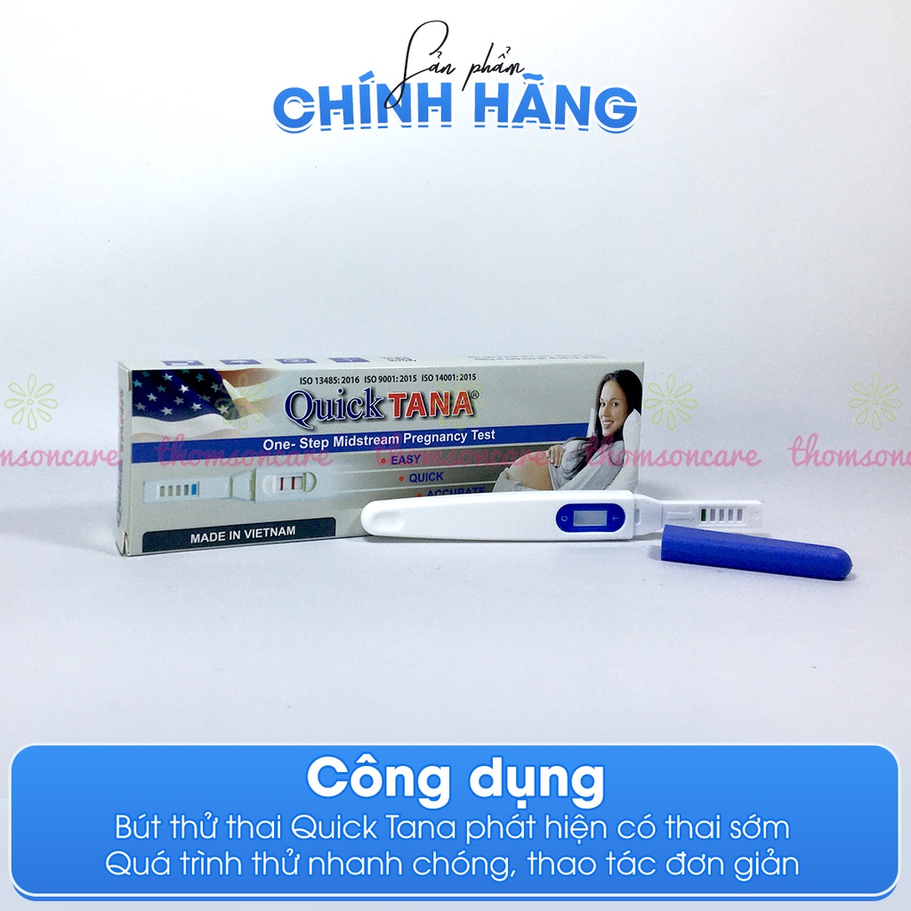 Bút thử thai nhanh QUICKTANA - luôn che tên - Chính hãng