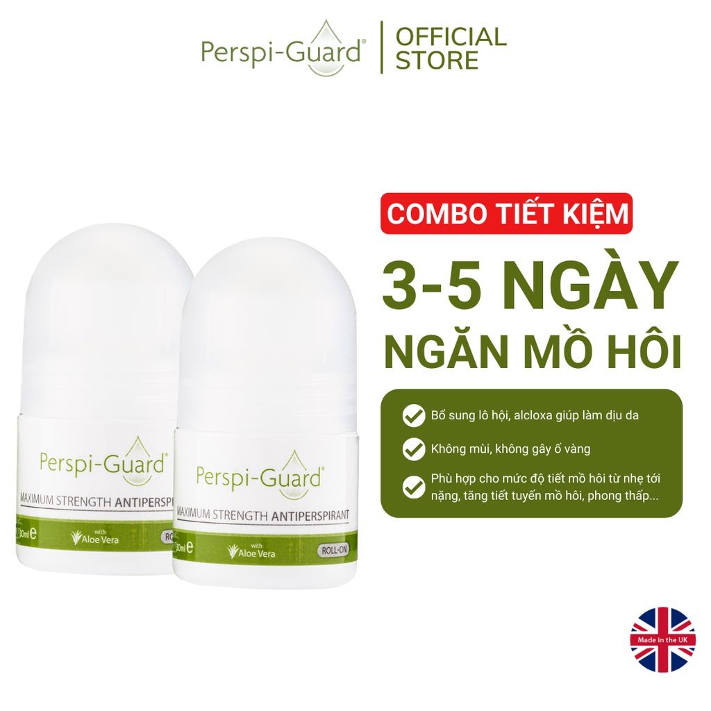 Combo 2 Lăn ngăn mồ hôi hiệu quả tối đa Perspi-Guard Maximum Strength Antiperspirant Roll On 30ml/chai