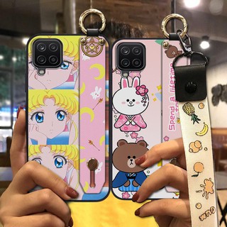 Ốp Điện Thoại Mềm Chống Sốc Có Quai Cầm Tay Kiêm Giá Đỡ Mẫu Mới Dễ Thương Cho Samsung Galaxy A12 5G / SM-A125M / A125F